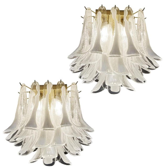Murano Glass Petal Chandelier, 1990s For Sale - Image 11 of 14