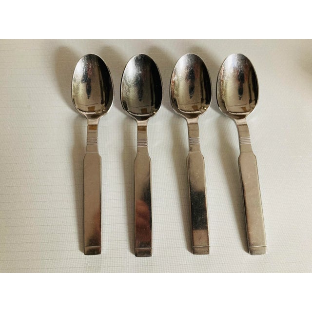 1960s Midcentury Stanley Roberts Stainless Table Spoons S/4 For Sale - Image 5 of 5