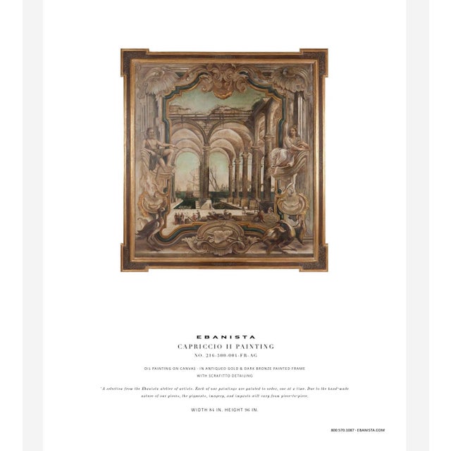 2010s Fresco Painting on Canvas, Framed For Sale - Image 5 of 5