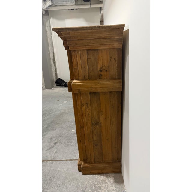 1990s Reclaimed Wood Fireplace Mantel For Sale In Boston - Image 6 of 8