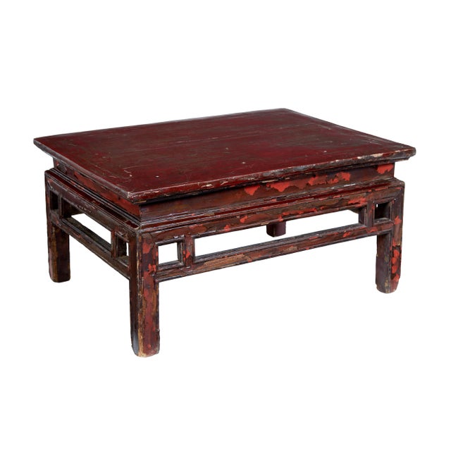 Red 18th Century Red Lacquer Low Occasional Table, 1780s For Sale - Image 8 of 8