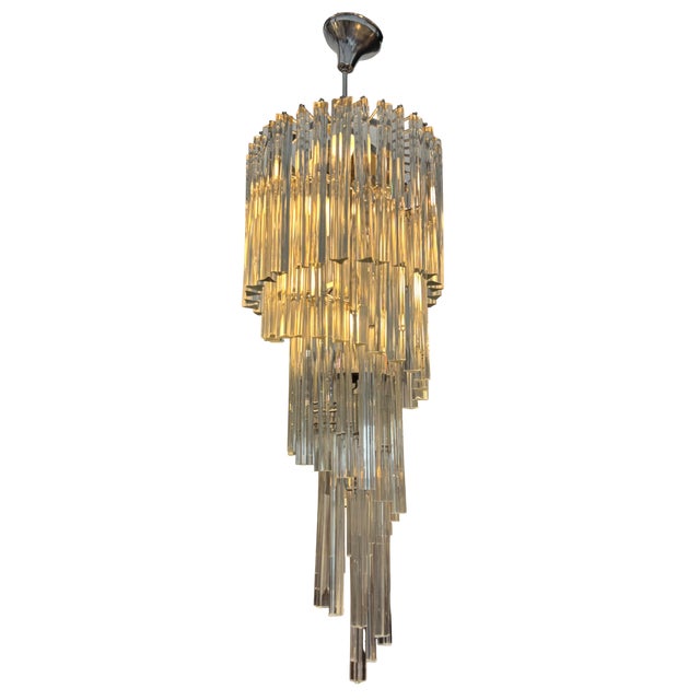 Cascade Chandelier in Murano Glass attributed to Paolo Venini for Venini, Italy, 1960 For Sale - Image 17 of 17