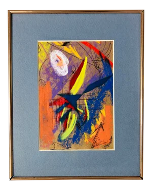 Abstract “Space Manual” 8.5 X 10.5 Pastel