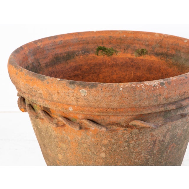 Terra Cotta Large Terracotta Pot, England Mid 20th C. For Sale - Image 8 of 9