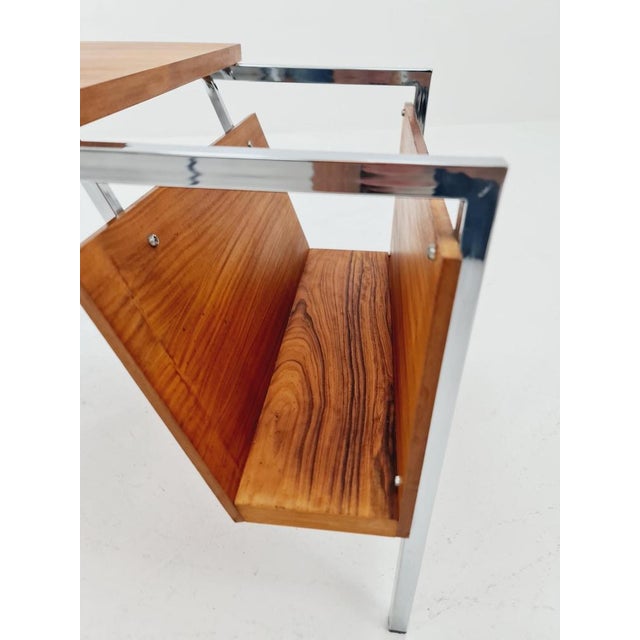 Mid-Century Danish Teak Side Table with Magazine Rack, 1960s For Sale - Image 9 of 11