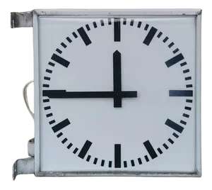 Mid-Century Industrial Wall Clock from TN, 1960s
