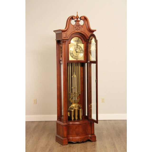 Late 20th Century Ridgeway Traditional Cherry Tall Case