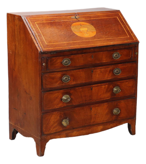 Walnut Drop-Leaf Chest with Threads