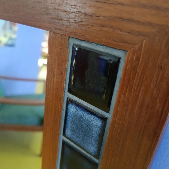 Mid-Century Modern Vintage Danish Mirror in Teak, 1960s For Sale - Image 3 of 6