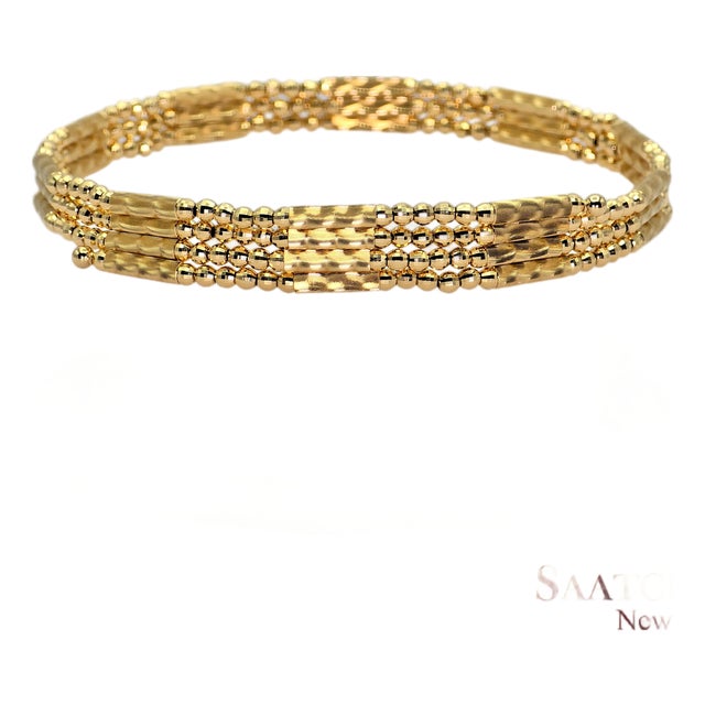 18k (750) Yellow Gold: Bracelet / Bangel / Necklace, Magnetic Chain. For Sale