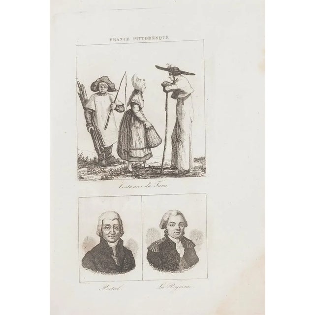 Costume and Portrait is an original lithograph artwork realized by an anonymous engraver of the XIX century. Printed in...