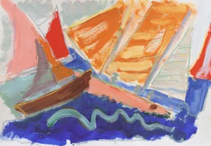 'Sailing Off Monterey' by Robert Canete, California Expressionist