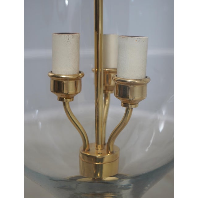 Brass 1990s Virginia Metalcrafters Colonial Williamsburg Bell Form Hanging Light Fixture For Sale - Image 8 of 10