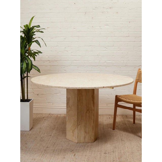 Mid 20th Century Travertine Table For Sale - Image 4 of 9