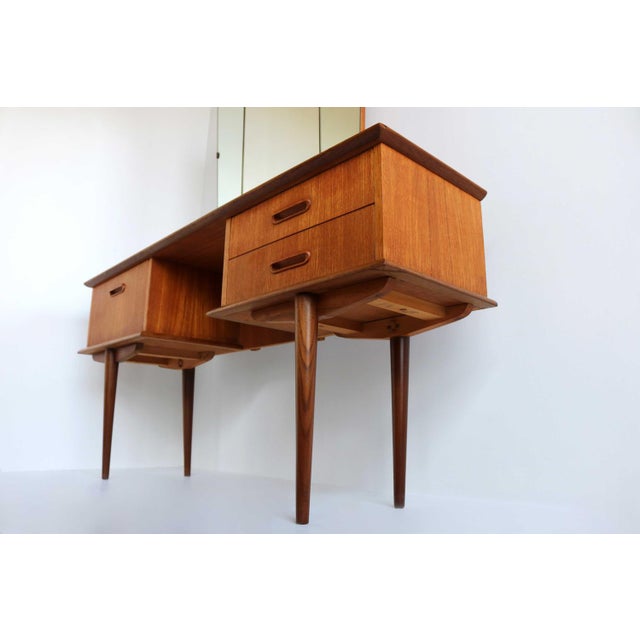 Teak Dressing Table with Mirror, 1960s For Sale - Image 10 of 17