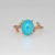 2.1Ct Sonoran Turquoise Ring With Natural Diamond Accents: Solid 14k Gold, Size 6.75 For Sale - Image 4 of 8