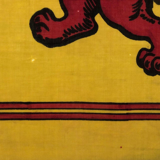Oversize Vintage Wool Lion Rampant Flag, Royal Banner of Scotland For Sale In Los Angeles - Image 6 of 7