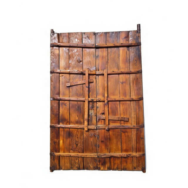 19th Century Temple-Style Doors With Ironwork For Sale - Image 4 of 4