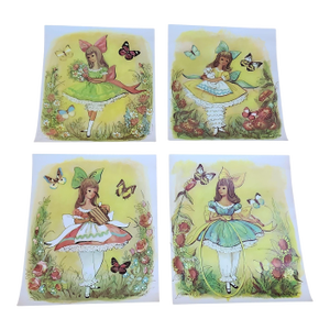 1971 Maggie Hartnett Set of 4 Big Eye Art Prints