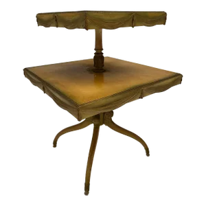 1950s Hollywood Regency Swag Two Tier Side Table