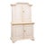 Swedish Baroque Period 1760 Painted Two-Part Cabinet with Four Doors For Sale