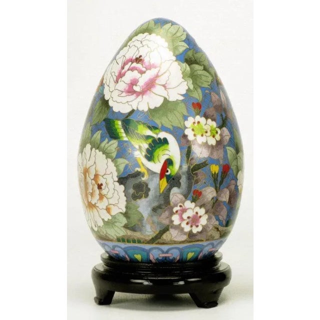 1960s Colorful Cloisonne Eggs - a Pair For Sale - Image 5 of 11