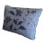 Custom Designer Boxed Pillow in Quadrille Blue Antik Batik Down Insert Contrasting Box Banding For Sale