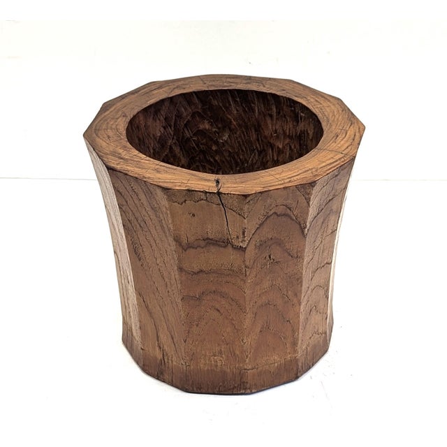 Antique Wooden Mortar For Sale In New York - Image 6 of 7