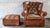 Restoration Hardware for Mitchell Gold 'Churchill' writer's chair with matching ottoman, in a lovely cigar brown leather....