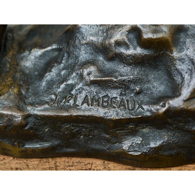 Bronze Statue of an Athlete by Jef Lambeaux For Sale - Image 6 of 8