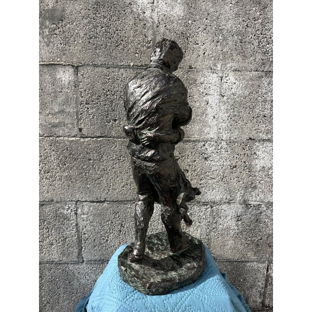 Plastic 1970s Austin Production "Uttermost Welcome Home" Patinated Resin Brutalist Sculpture. For Sale - Image 7 of 18