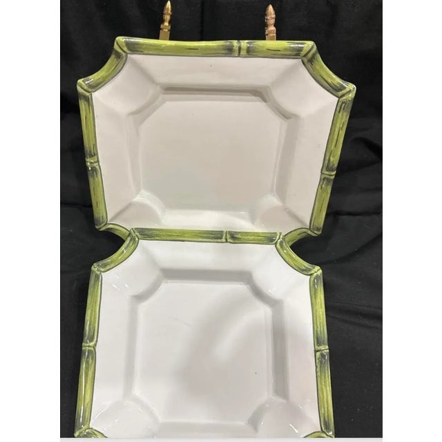 Traditional Vintage Costa Italy Hand Painted Ceramic Plates- Set of 2 For Sale - Image 3 of 4