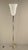 Metal Large French Art Deco Chrome Floor Lamp with Opal Glass Shade, 1920s For Sale - Image 7 of 8