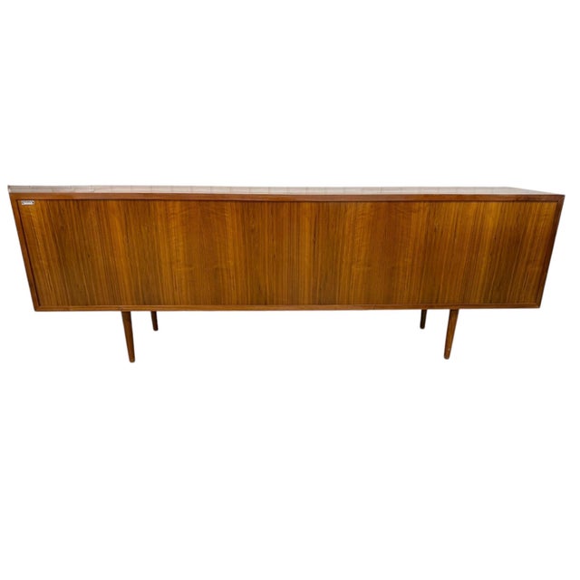 Mid-Century Danish Modern Teak Tambour Sideboard For Sale - Image 10 of 11