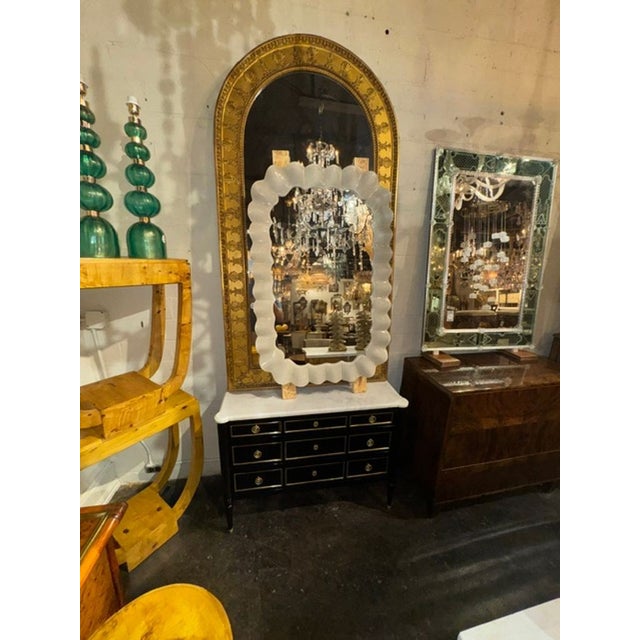 Murano Ivory Glass Wave Mirrors For Sale In Dallas - Image 6 of 7