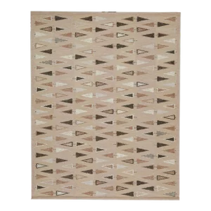 Swedish Geometric Rug by Celerie Kemble for Chairish in Blush, 2'6"x8'