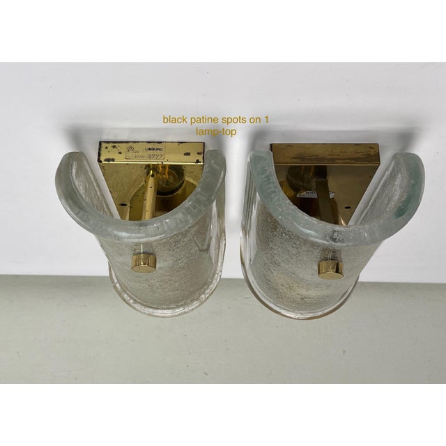 Vintage Murano Glass Wall Lights from Limburg, Germany, 1970s, Set of 2 For Sale - Image 9 of 15