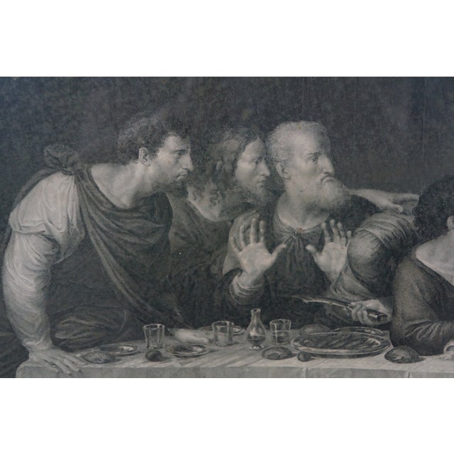 Antique Archibald L. Dick Leonardo Da Vinci Last Supper Engraving 49" For Sale - Image 15 of 18