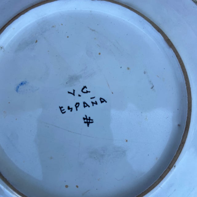 Circa 1970s Vintage España Talavera Polychrome Decorated Plates- Set of 6 For Sale - Image 9 of 12