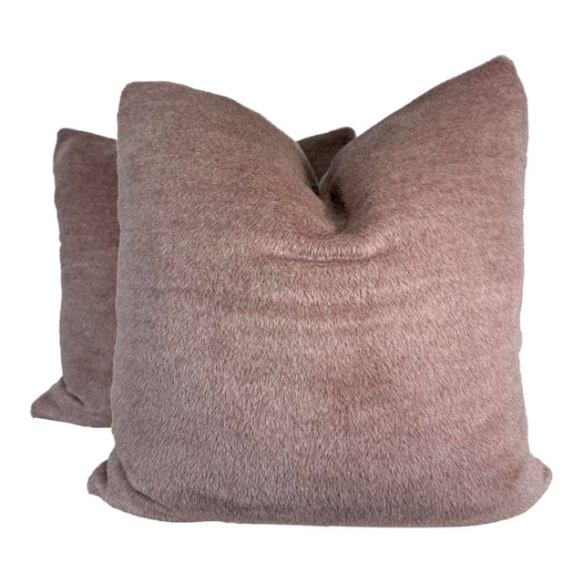 Holly Huny "Royal Alpaca" in Violet Dusk 22" Pillows-a Pair For Sale