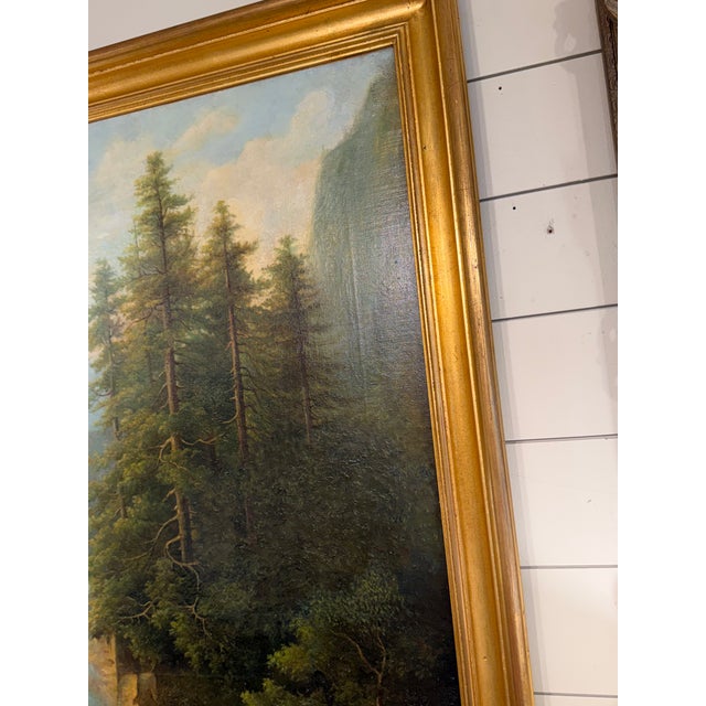 1900 - 1909 Large 19th Century Oil on Canvas For Sale - Image 5 of 11