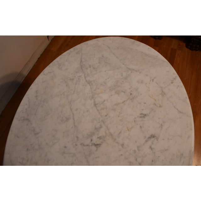 Traditional 1880s Antique Victorian Renaissance Revival Walnut & Marble Top Center Table For Sale - Image 3 of 18
