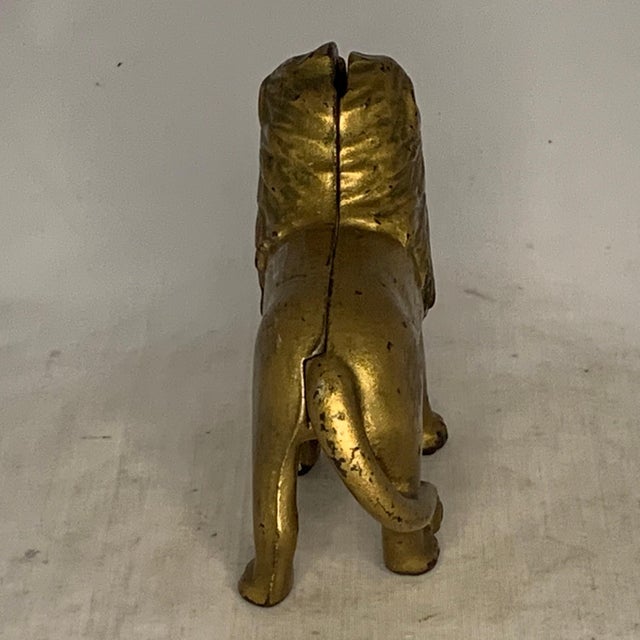 Early 20th Century Antique Hubley Cast Iron Lion Still Bank, c. 1910s For Sale - Image 5 of 10