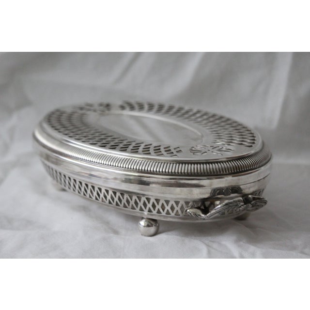 Oval Silver Chafing Dish with Handles For Sale - Image 18 of 18