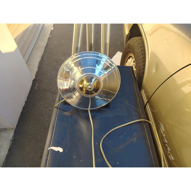 Mid-Century Modern 1970s Back Lit Wall Light Silverplated For Sale - Image 3 of 4
