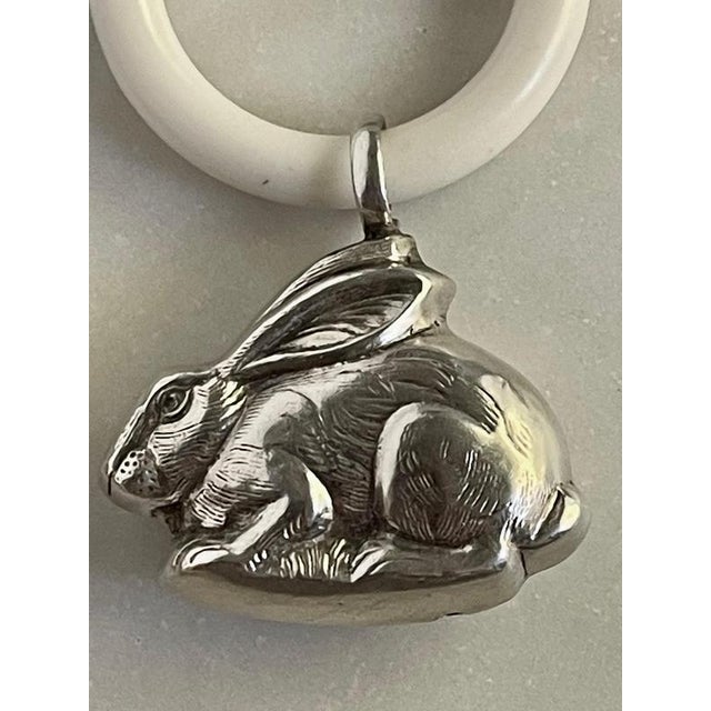 Silver Silver Baby Rattle Hare, 1960s For Sale - Image 8 of 9