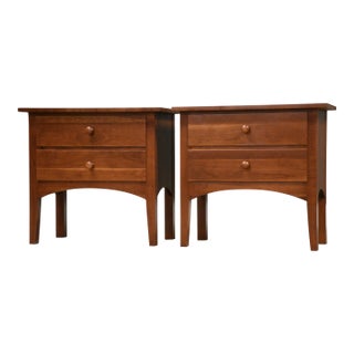 1990s Refinished Cherry Nightstands by Pennsylvania House - A Pair For Sale