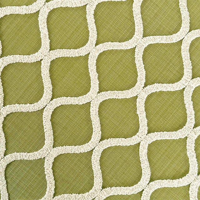 2020s Contemporary Tufted Moss Green Metal Bench For Sale - Image 5 of 7