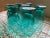 Glass Contemporary Teal Glass Water Goblets Set of 8 For Sale - Image 7 of 12