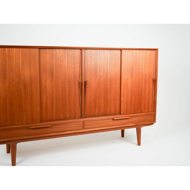 Mid-Century Danish Highboard in Teak by Gunni Omann for Omann Jun, 1960s For Sale - Image 11 of 12